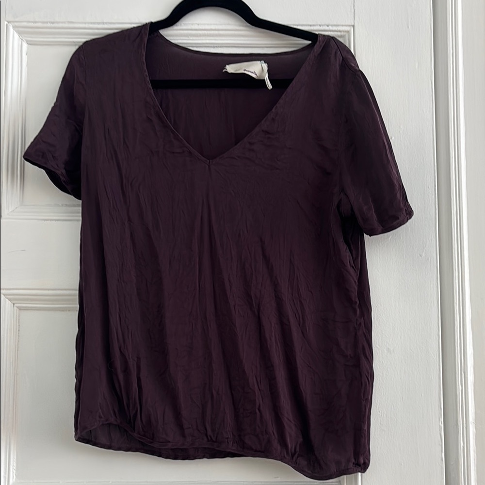 Elegant Purple V-Neck Women's Top